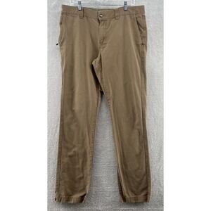 Columbia Pants Mens Sz 35x34 Flat Front Tan Khaki Chino Pants